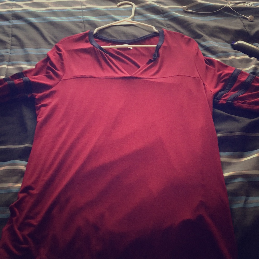 A cute long sleeved shirt with an opening